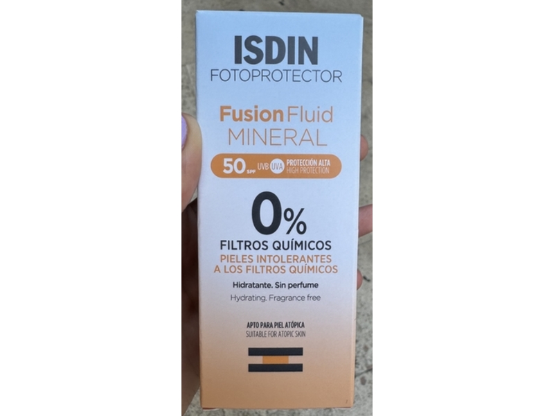 Isdin Fotoprotector Fusion Fluid Mineral Sunscreen, SPF 50, 50 mL
