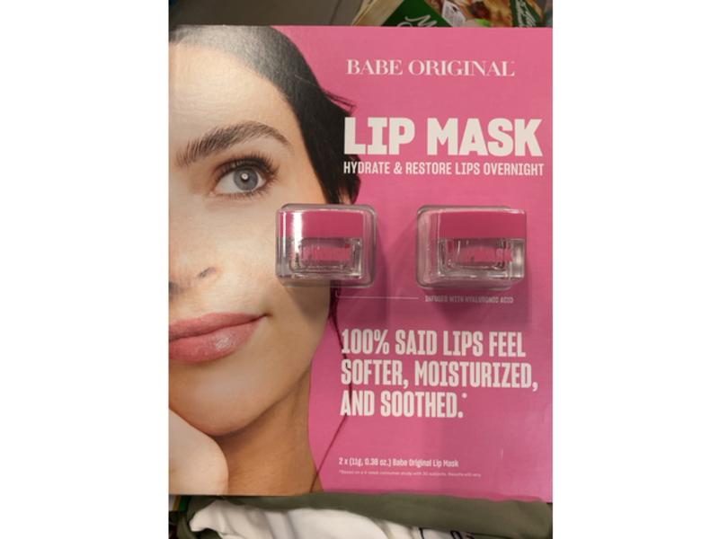 Babe Original Lip Mask, 0.38 oz/11g , Pack Of 2