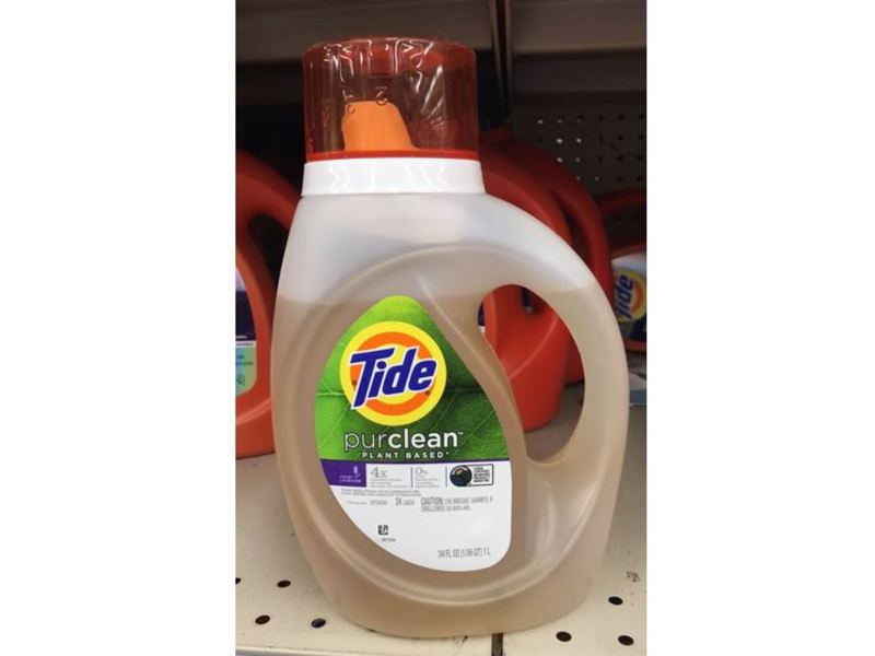 Tide Purclean Plant Based Detergent, Honey Lavender, 24 Loads, 34 fl oz/1 L