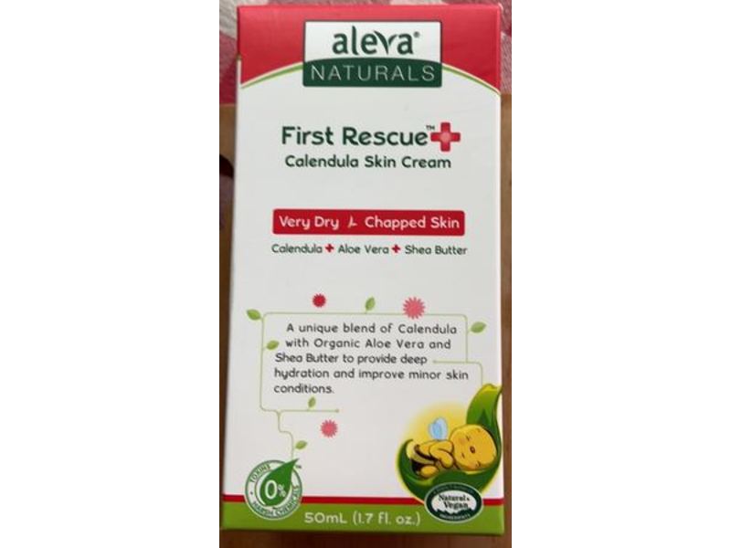 Aleva Naturals First Rescue Skin Cream, Calendula + Aloe Vera + Shea Butter, 1.7 fl oz/50 mL