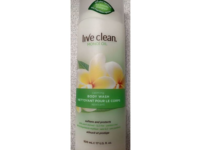 Live Clean Calming Body Wash, Monoi Oil, 17 fl oz/500 mL