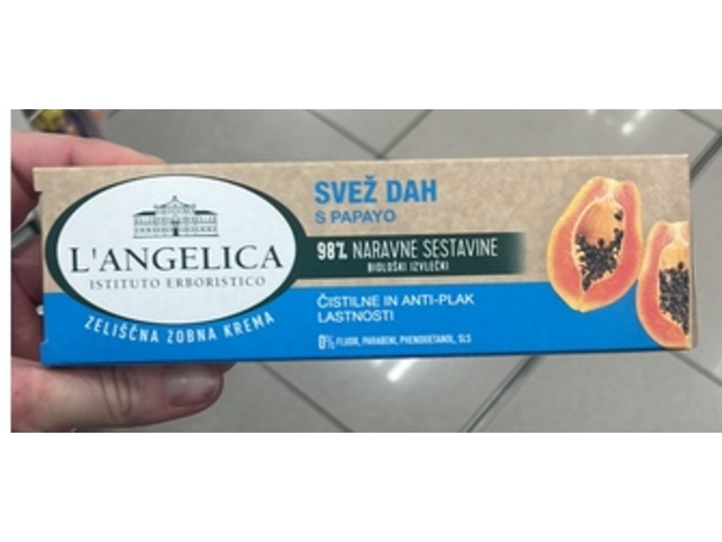 Langelica Herbal Toothpaste Fresh Breath, Papaya, 75 mL