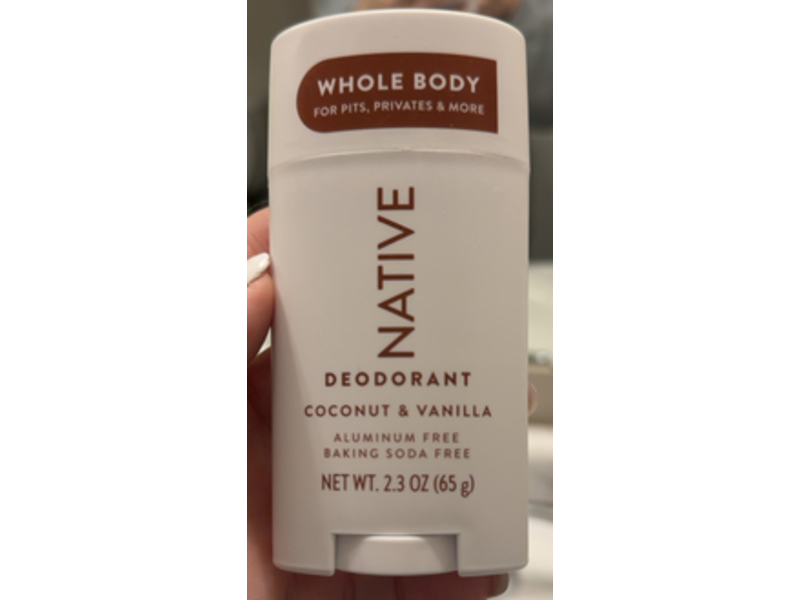 Native Whole Body Deodorant, Coconut & Vanilla, 2.3 oz/65 g