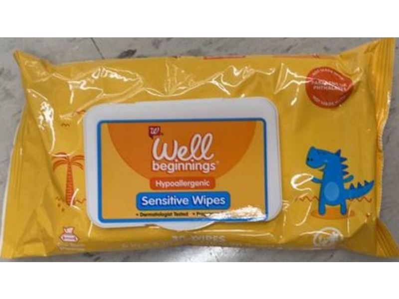 Well Beginnings Sensitive Wipes, Fragrance Free, 30 Count