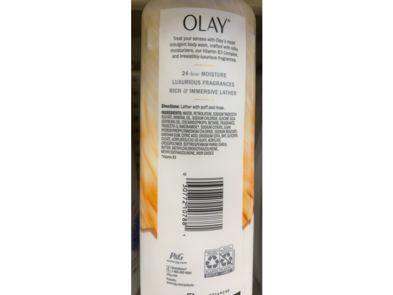 Olay Indulgent Moisturizing Body Wash, Mango Butter & Vanilla Orchid, 20 fl oz/591 mL