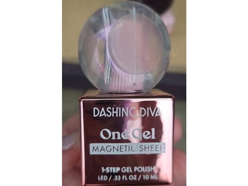 Dashing Diva One Gel Magnetic Sheer 1-Step Gel Polish, Iridescent Topper, 0.33 fl oz/10 mL