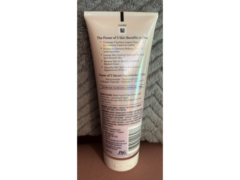 Olay 5-In-1 Super Facial Cleanser, 6.7 fl oz/198 mL
