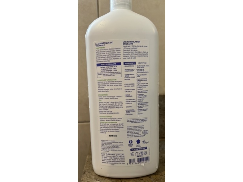 Eau Thermale Jonzac Bebe Bio Gentle Cleansing Gel, 33.8 fl oz/1 L
