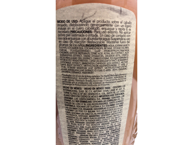 Tio Nacho Herbolaria Milenaria Shampoo, 950 mL