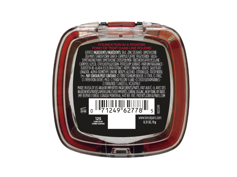 L'Oreal Paris Infallible Foundation In A Powder, 125 Ivory Buff, 0.31 oz/9 g