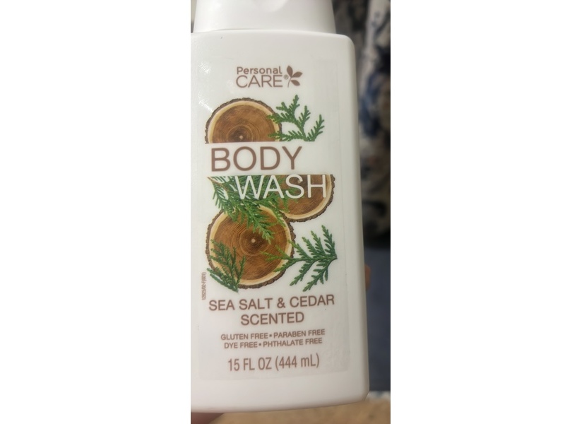 Personal Care Body Wash, Sea Salt & Cedar Scented, 15 fl oz/444 mL