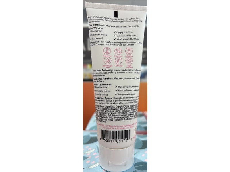 Rizos Curls Travel Curl Defining Cream, 2.5 fl oz/75 mL