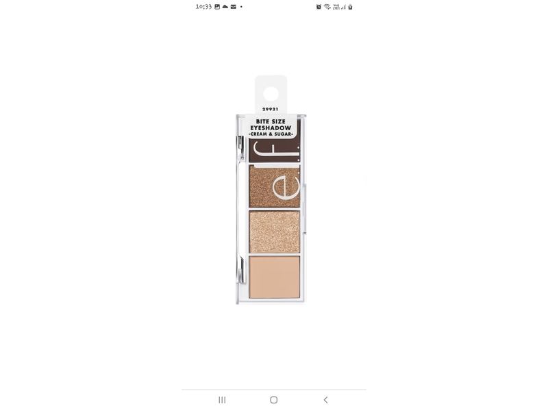 e.l.f. Cosmetics BiteSize Eyeshadow Palette, Cream and Sugar, 0.12 oz/3.5 g