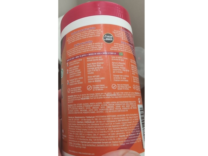 Novex Brazilian Keratin Hair Mask, 14.1 oz/400 g