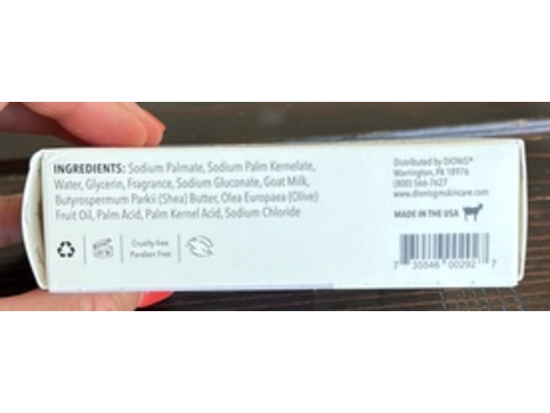 Dionis Goat Milk Bar Soap, Lavender Blossom, 6 oz/170 g