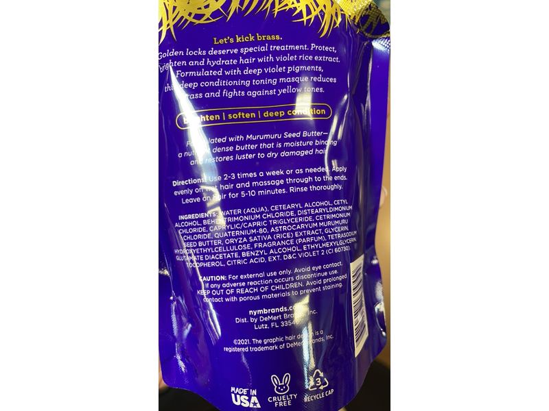 Not Your Mother's Blonde Moment Purple Toning Hair Masque, 8.5 fl oz/252 mL