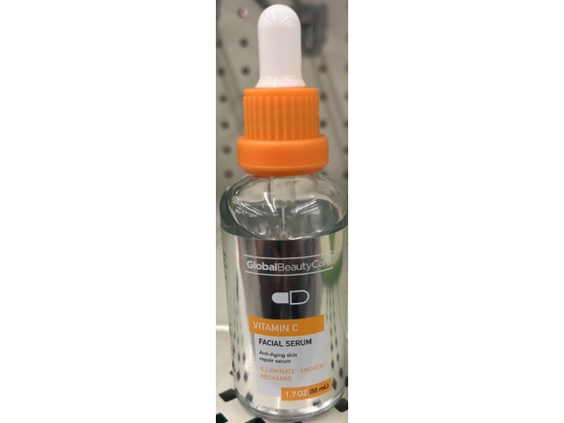 Global Beauty Care Facial Serum, Vitamin C, 1.7 fl oz/50 mL
