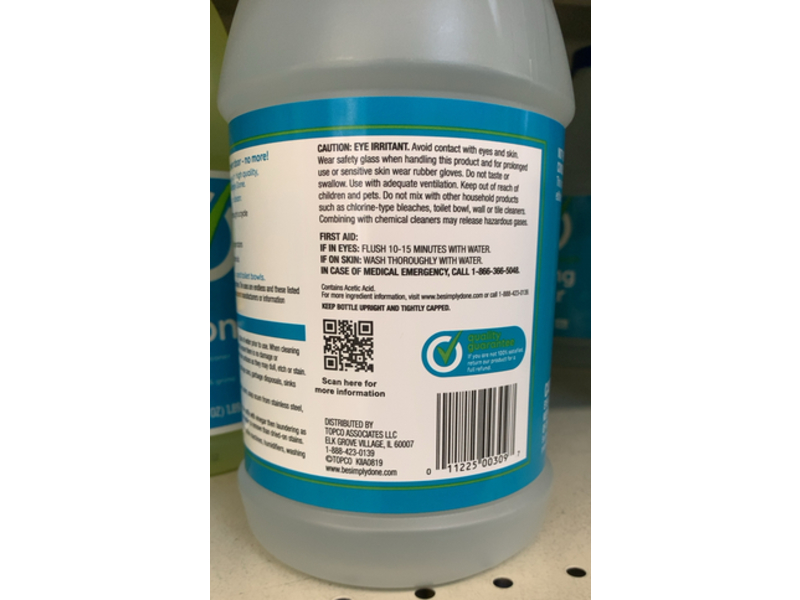 Simply Done Cleaning Vinegar, 64 fl oz/1.89 L