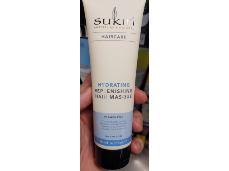 Sukin Haircare Hydrating Replenishing Hair Masque, 6.76 fl oz/200 mL