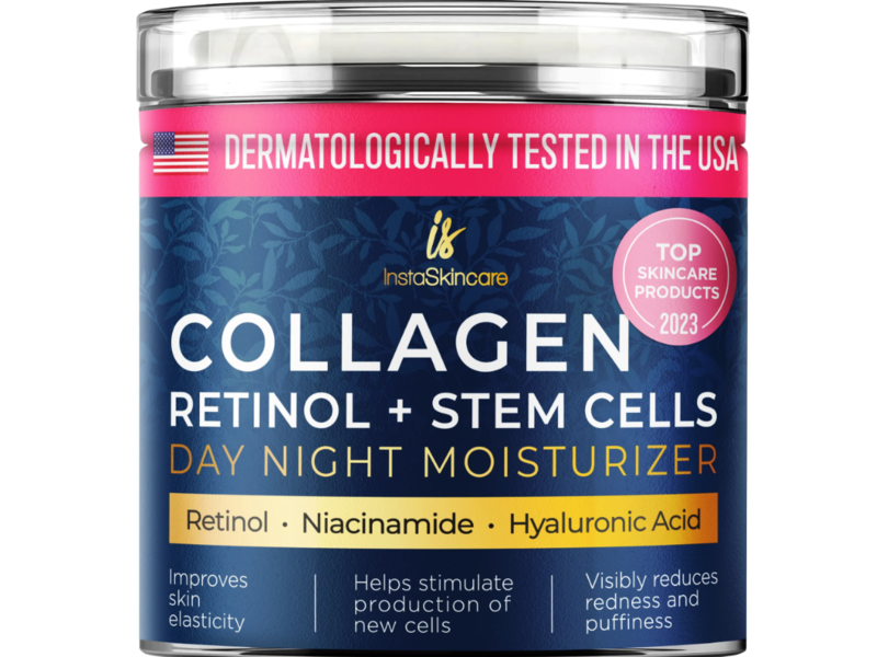 Instaskincare Night Moisturizer, Collagen Retinol + Stem Cells