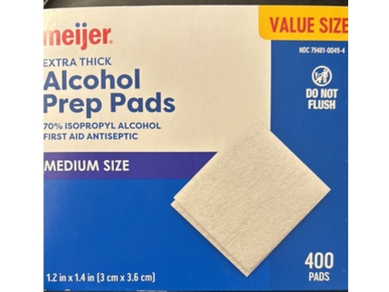 Meijer Extra Thick Alcohol Prep Pads, Medium, 400 Count