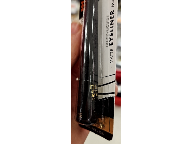 Milani Stay Put Matte Liquid Eyeliner, Black Matte, 0.085 fl oz/2.5 mL