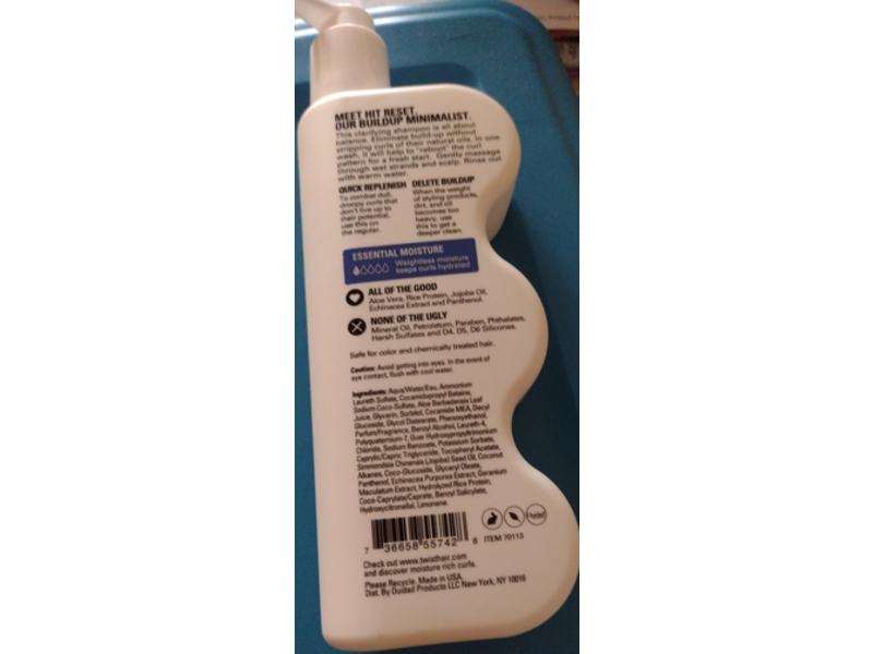 Twist By Ouidad Hit Reset Light Clarifying Shampoo, 13 fl oz/385 mL