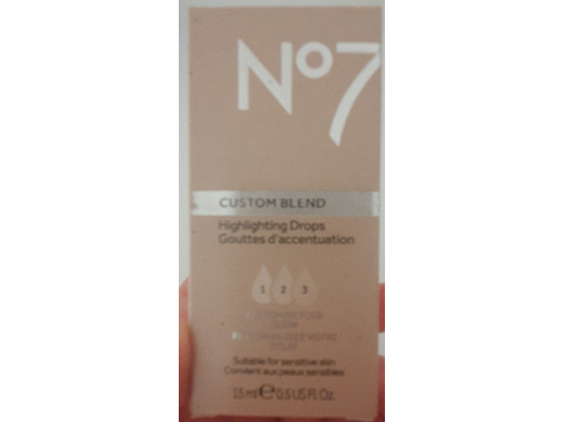 No7 Custom Blend Highlighting Drops, White Gold, 0.5 fl oz/15 mL