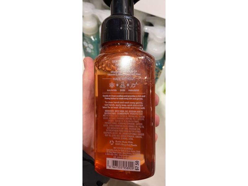Bath & Body Works Gentle & Clean Hand Soap, Orange+Ginger, 8.75 fl oz/259 mL