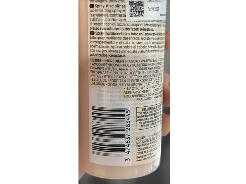 Kerastase Gloss Absolu Anti-Frizz Glaze Milk Hair Spray, 6.42 fl oz/190 mL