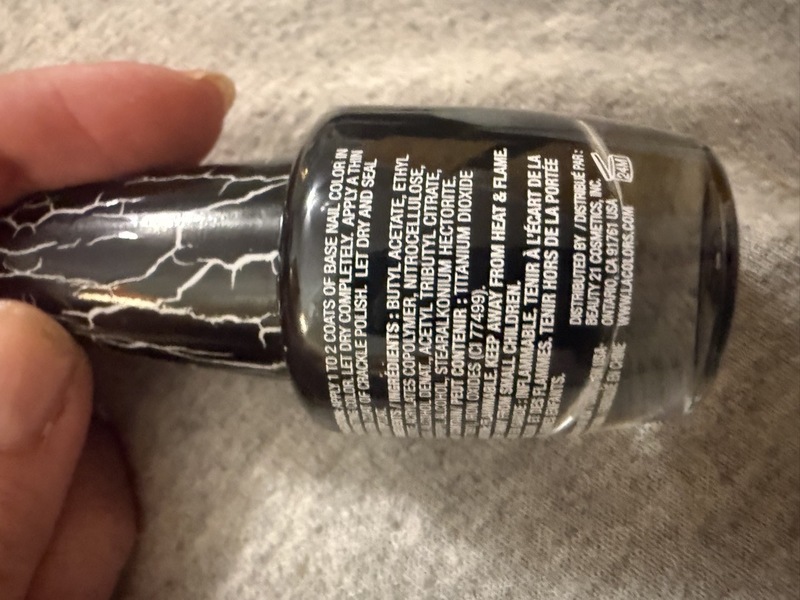 L.A. Colors Color Craze Top Coat, Black Crackle, 0.44 fl oz/13 mL