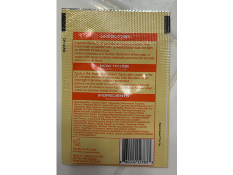 Topicals Hydrating Mask, Like Butter, 0.07 fl oz/2 mL