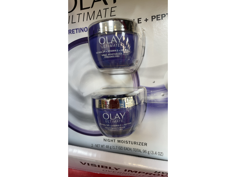 Olay Ultimate Night Moisturizer, Retinol 24 + Vitamin E + Peptide, 3.4 oz/96 g, Pack Of 2