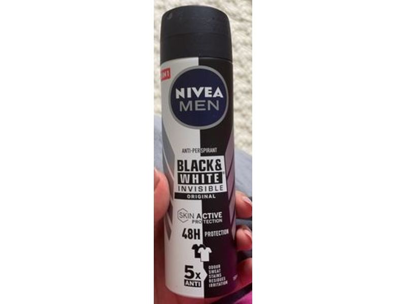 Nivea Men Black & White Invisible Anti-Perspirant, 150 mL