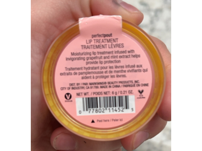 Wet N Wild Perfectpout Lip Treatment, Grapefruit & Mint, 0.21 oz/6 g