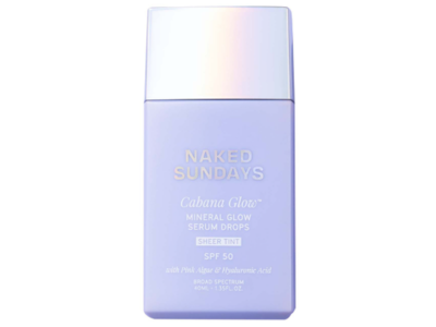 Naked Sundays Cabana Glow Mineral Glow Serum Drops, Sheer Tint, SPF 50, 1.35 fl oz/40 mL