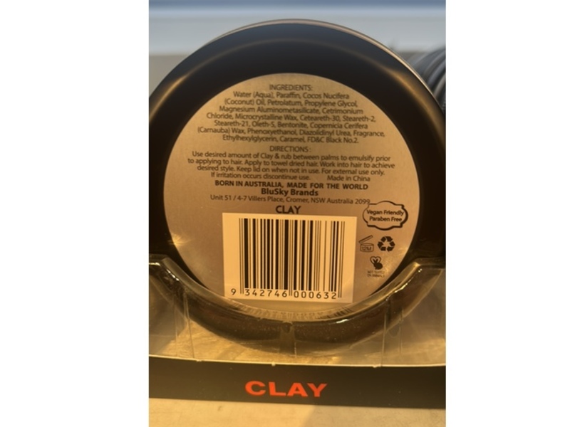 Barber & Co. Super Strong Matte Finish Hair Clay, 3.4 fl oz/95 g