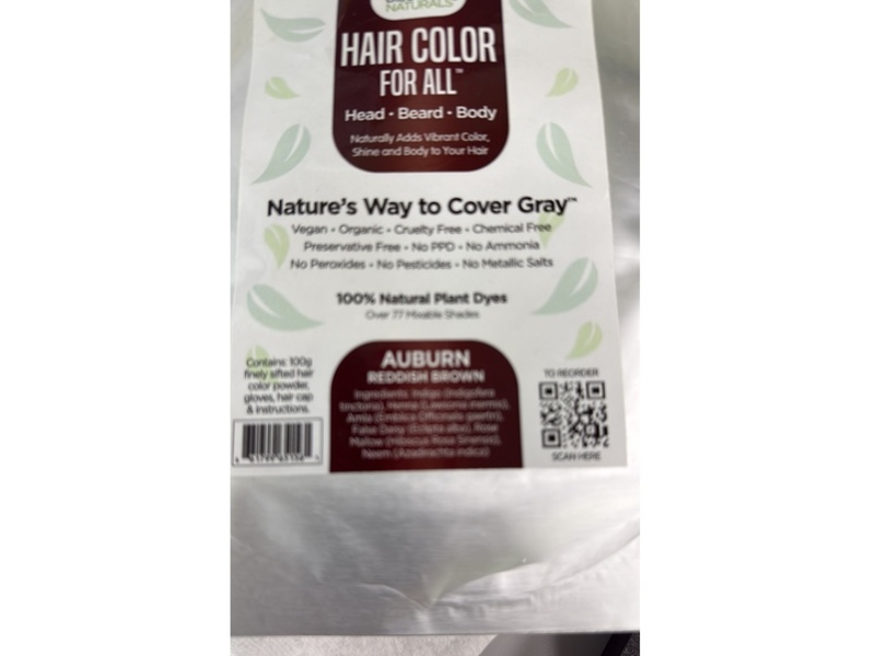 Discovery Naturals Hair Color, Auburn Reddish Brown, 100 g