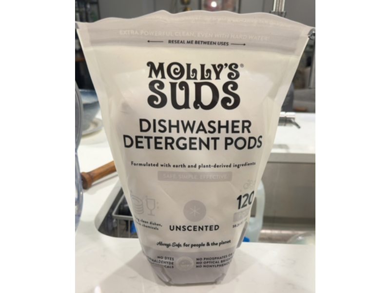 Molly's Suds Dishwasher Detergent Pods, 120 Pods, 59.26 oz/1.68 kg