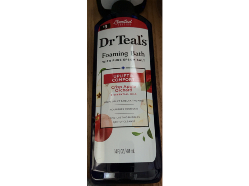Dr Teal's Foaming Bath, Pure Epsom Salt, 14 fl oz/414 mL