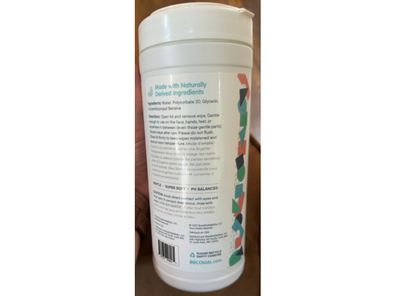 BB & CO Bath & Body Large Wipes, Fragrance Free, 30 Count