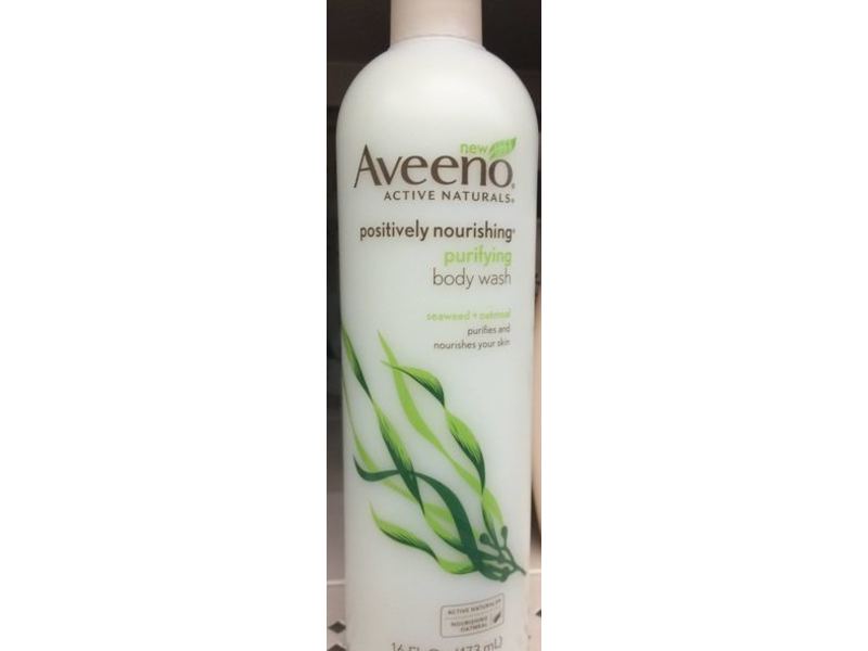 Aveeno Positively Nourishing Purifying Body Wash, Seaweed + Oatmeal, 16 fl oz/473 mL