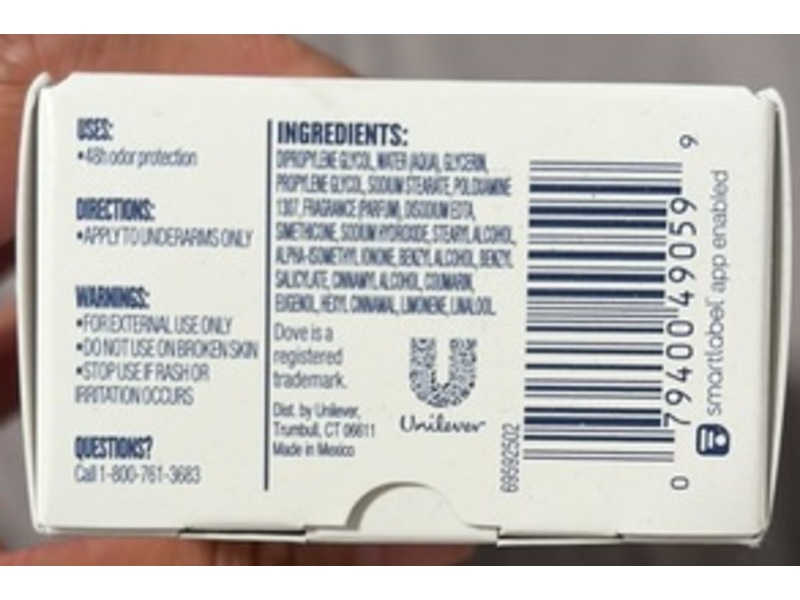 Dove Refillable Deodorant Case + Refill, Coconut & Pink Jasmine, 1.13 oz/32 g