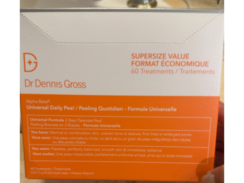 Dr. Dennis Gross Alpha Beta Universal Daily Peel 2 Step Daily Treatment, 0.07 fl oz/2.2 mL, 60 Count