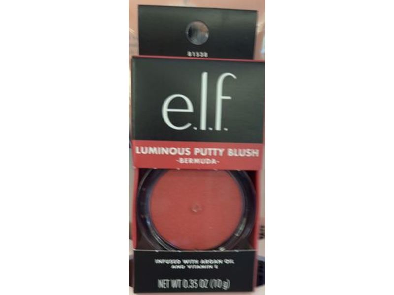 e.l.f. Luminous Putty Blush, Argan oil And Vitamin E, Bermuda, 0.35 oz/10 g