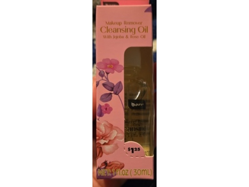 b-Pure Makeup Remover Cleansing Oil, Jojoba & Rose Oil, 1 fl oz/30 mL