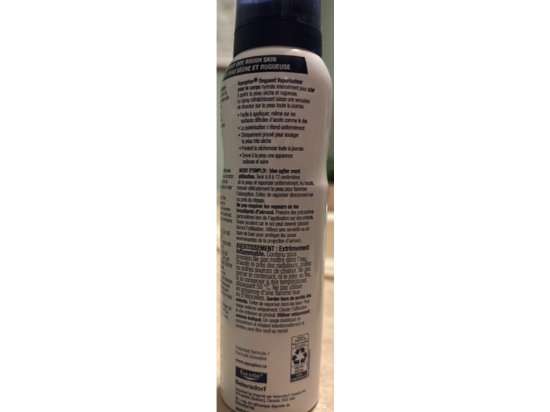 Aquaphor Advanced Hydration Ointment Body Spray, 105 g