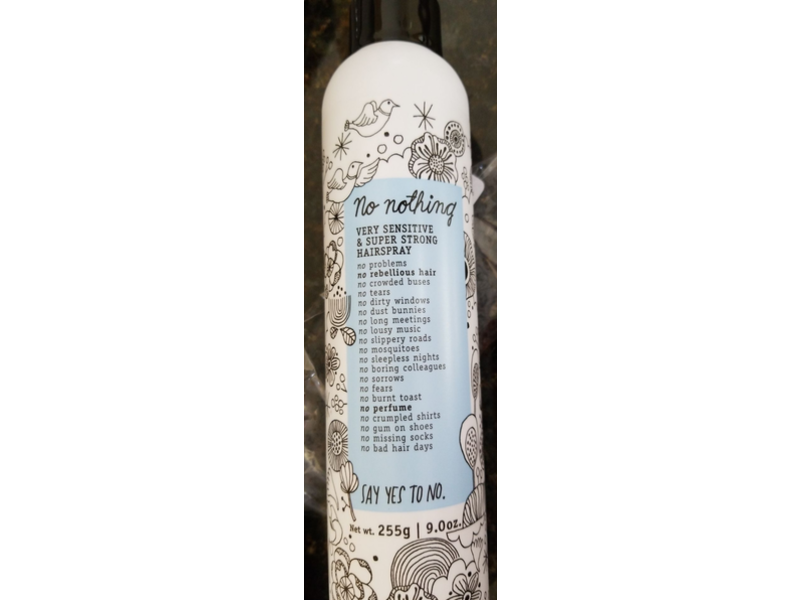 No Nothing Very Sensitive & Super Strong Hairspray, 9 oz/255 g