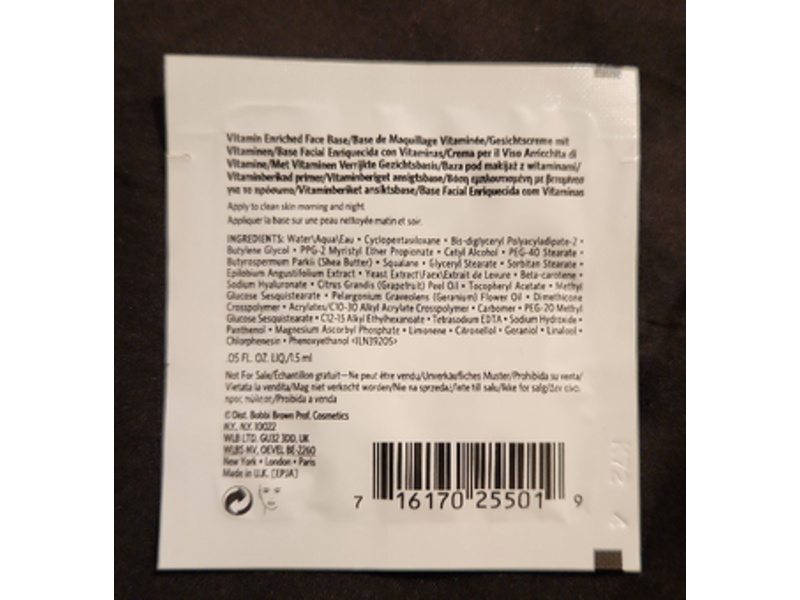 Bobbi Brown Vitamin Enriched Face Base, 0.05 fl oz1.5 mL