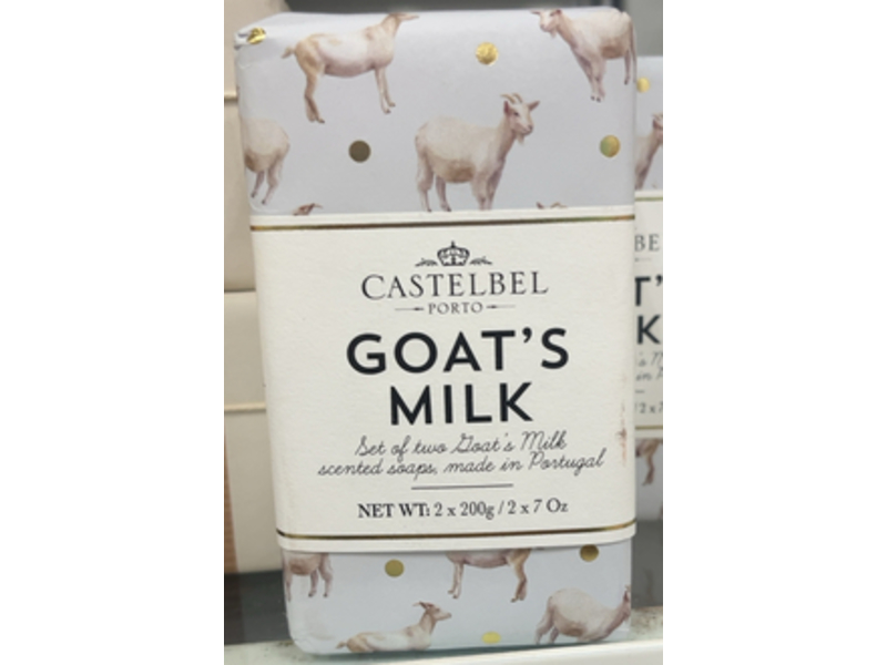 Castelbel Porto Goat's Milk Bar Soap, 7 oz/200 g, Pack Of 2